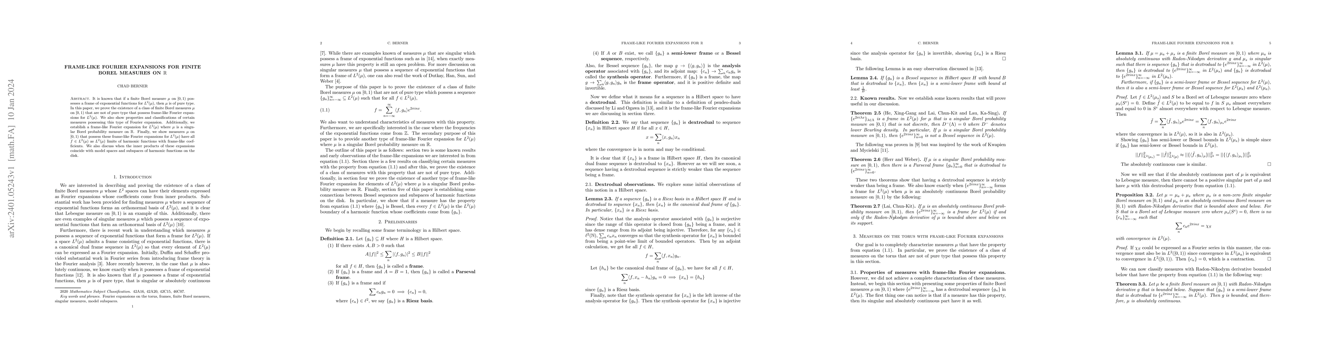 Thumbnail for Frame-like Fourier expansions for finite Borel measures on $\mathbb{R}$