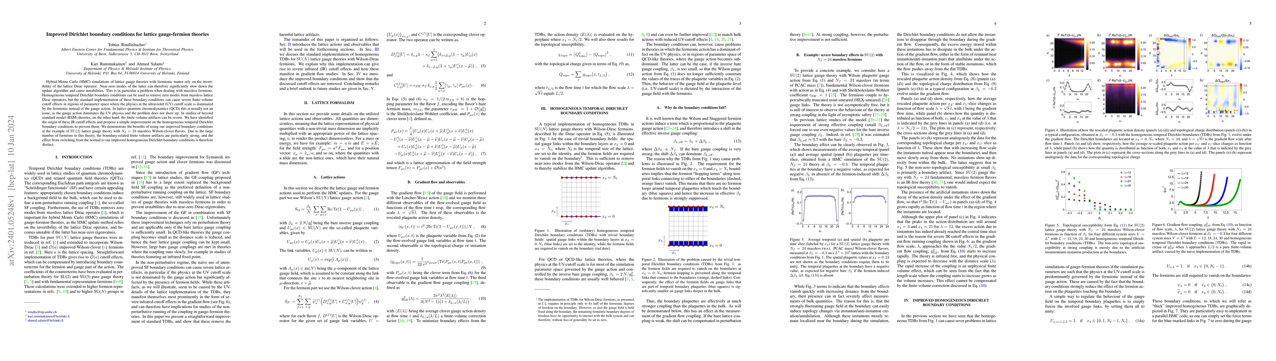 Thumbnail for Improved Dirichlet boundary conditions for lattice gauge-fermion
  theories