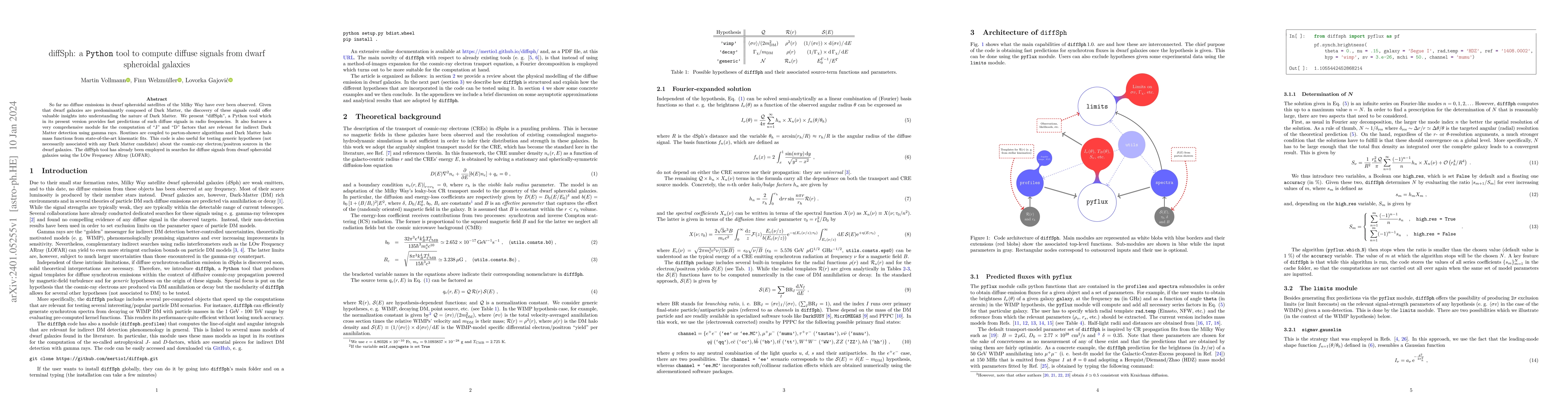 Thumbnail for diffSph: a Python tool to compute diffuse signals from dwarf spheroidal
  galaxies