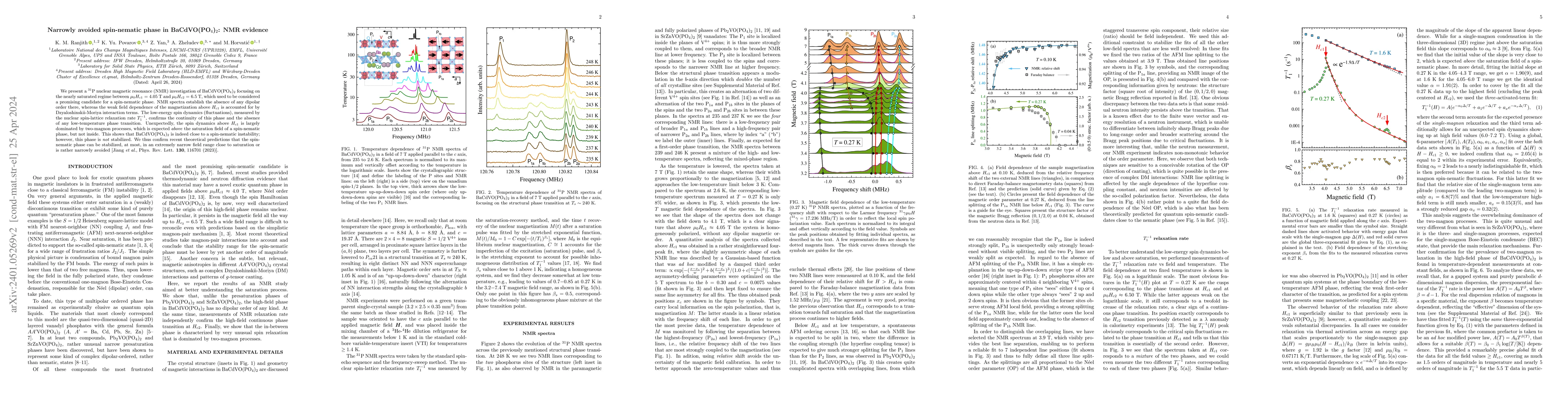 Thumbnail for Narrowly avoided spin-nematic phase in BaCdVO(PO$_4$)$_2$: NMR evidence
