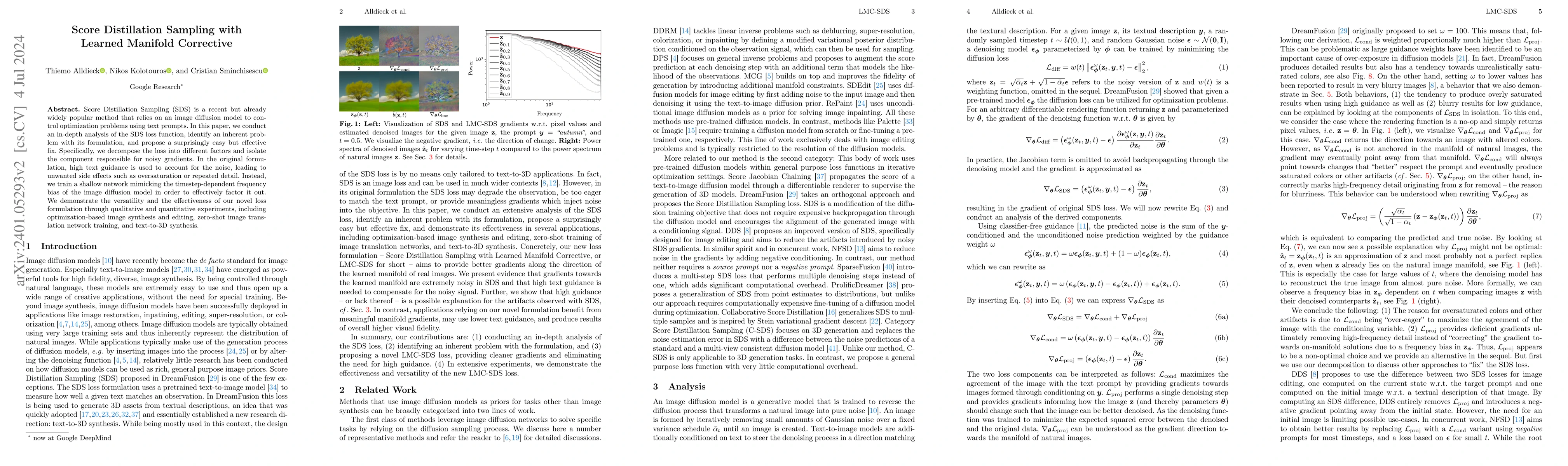 Thumbnail for Score Distillation Sampling with Learned Manifold Corrective