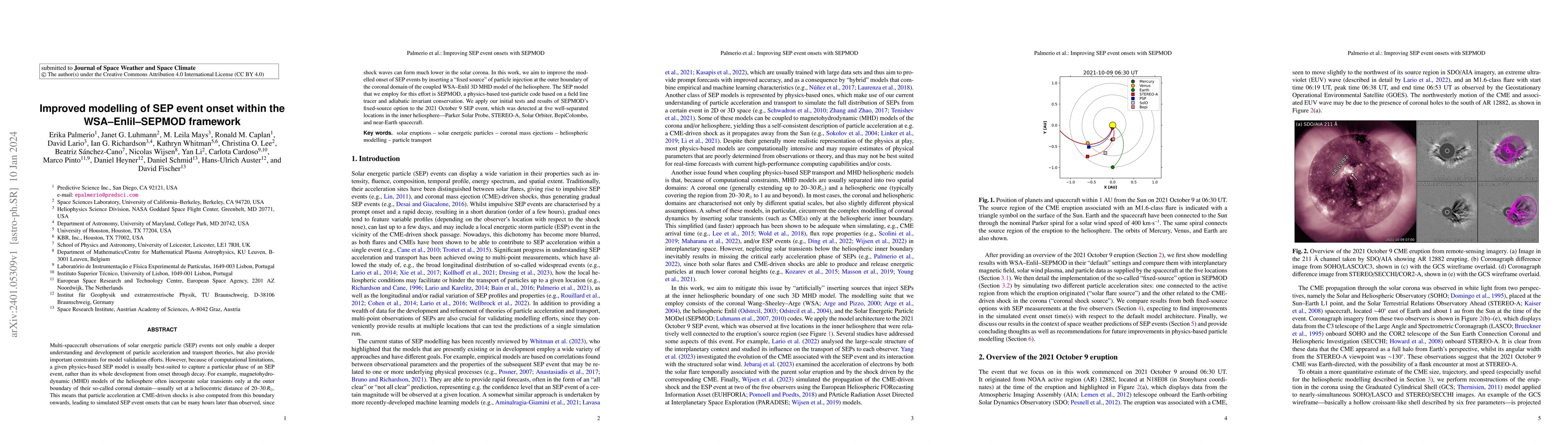 Thumbnail for Improved modelling of SEP event onset within the WSA-Enlil-SEPMOD
  framework