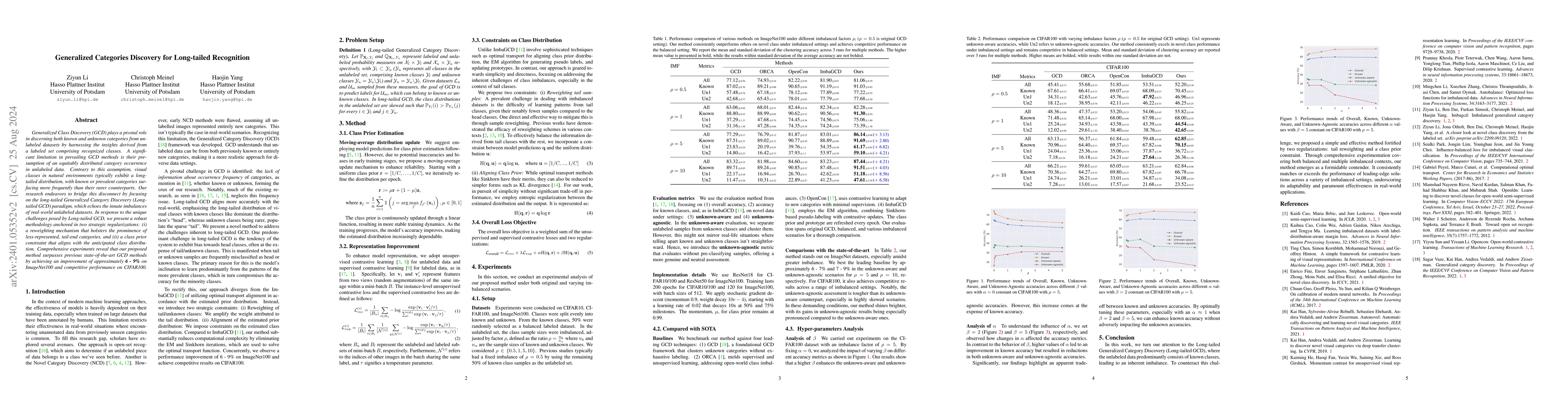 Thumbnail for Generalized Categories Discovery for Long-tailed Recognition