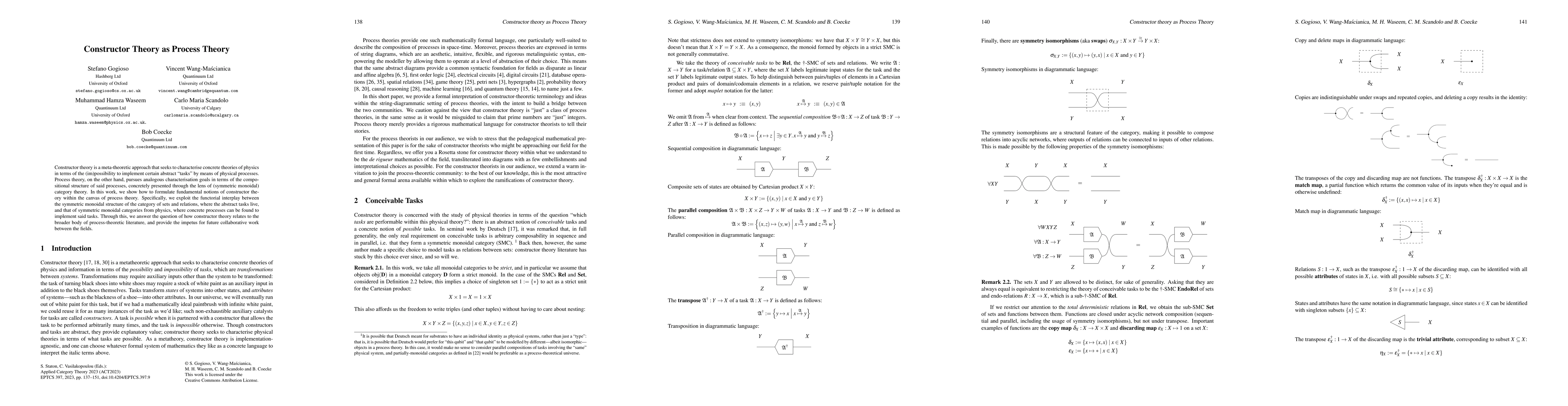Thumbnail for Constructor Theory as Process Theory