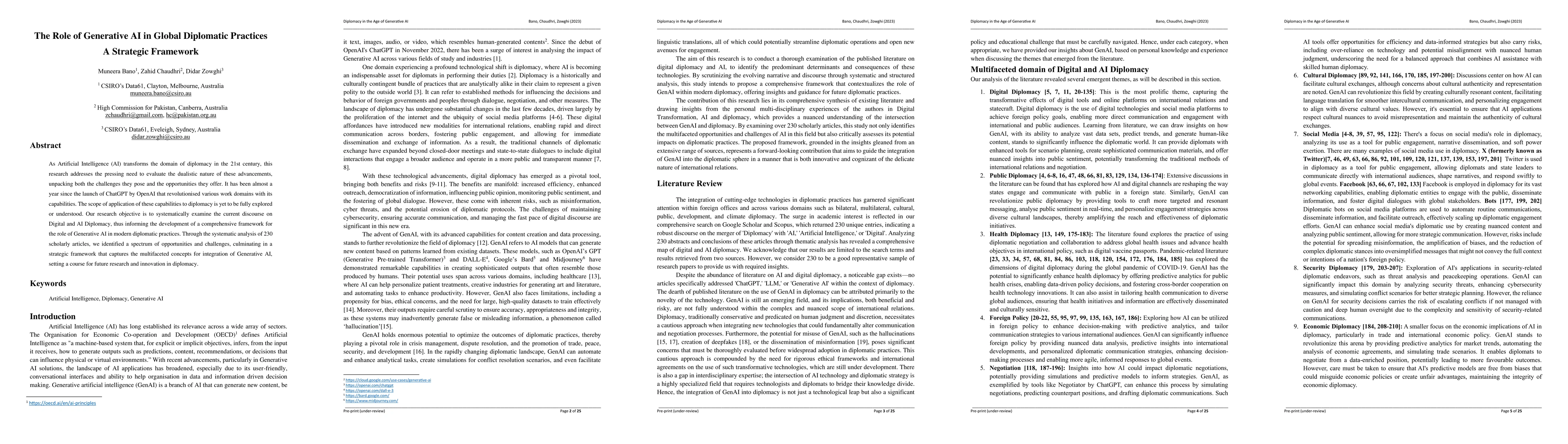 Thumbnail for The Role of Generative AI in Global Diplomatic Practices: A Strategic
  Framework