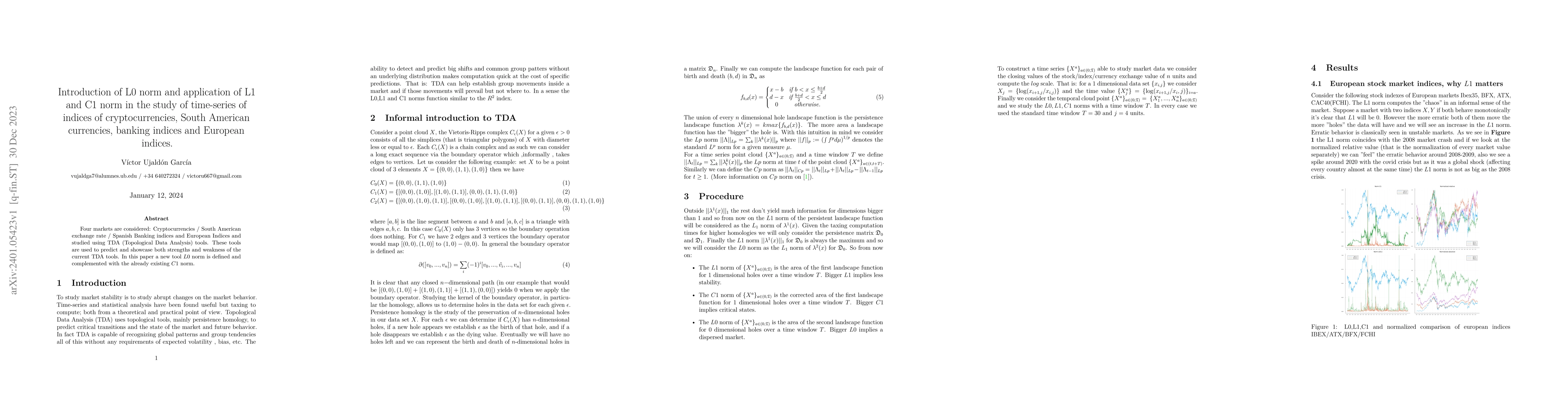 Thumbnail for Introduction of L0 norm and application of L1 and C1 norm in the study
  of time-series