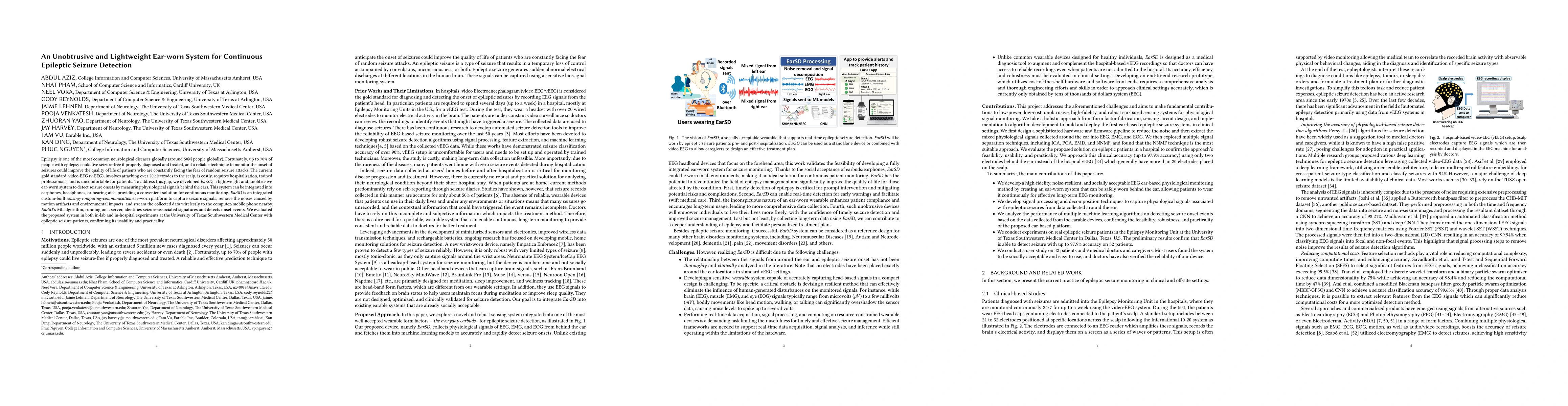 Thumbnail for An Unobtrusive and Lightweight Ear-worn System for Continuous Epileptic
  Seizure Detection