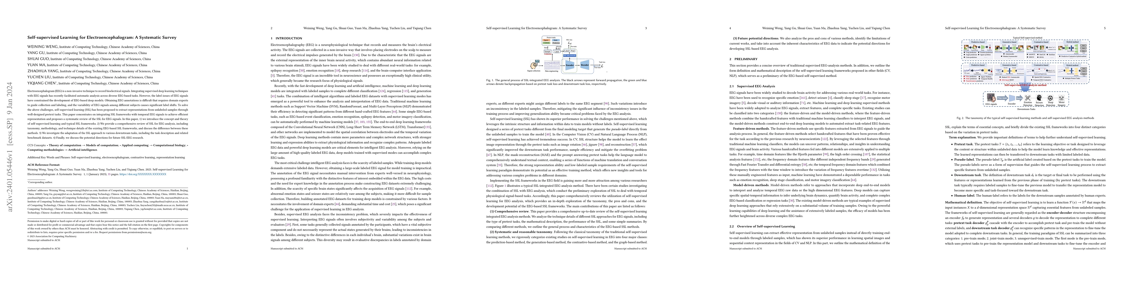 Thumbnail for Self-supervised Learning for Electroencephalogram: A Systematic Survey