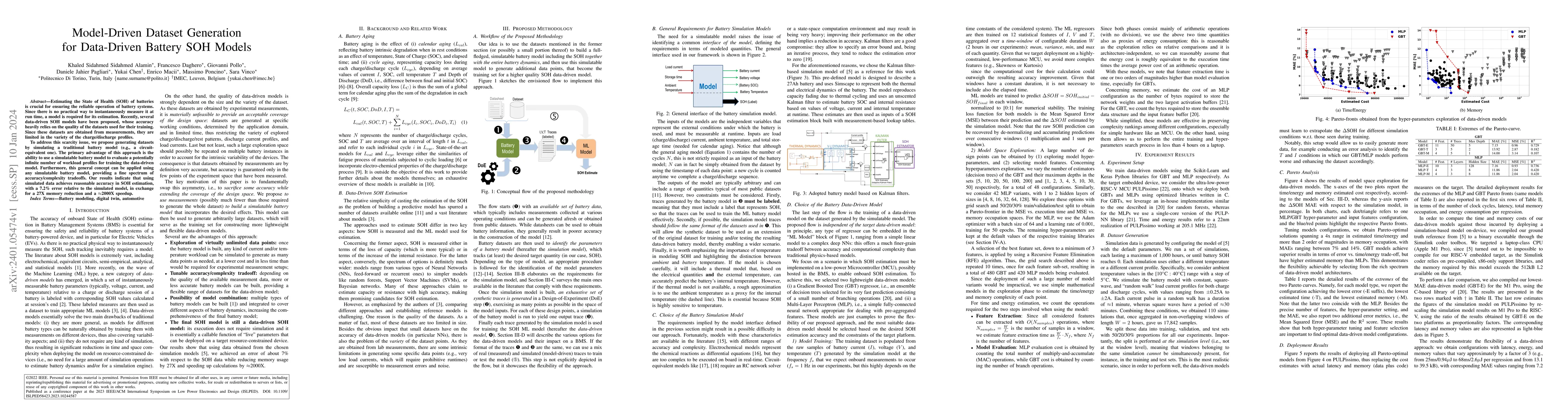 Thumbnail for Model-Driven Dataset Generation for Data-Driven Battery SOH Models