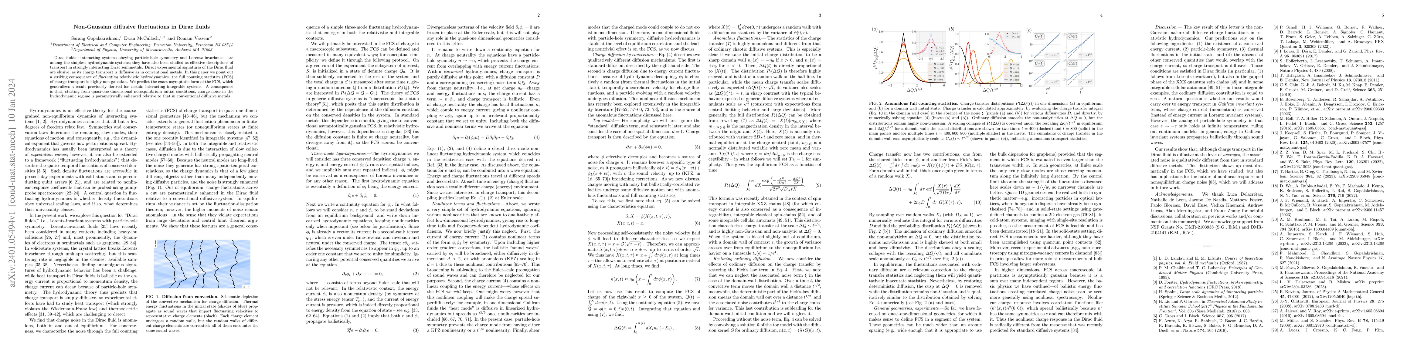 Thumbnail for Non-Gaussian diffusive fluctuations in Dirac fluids