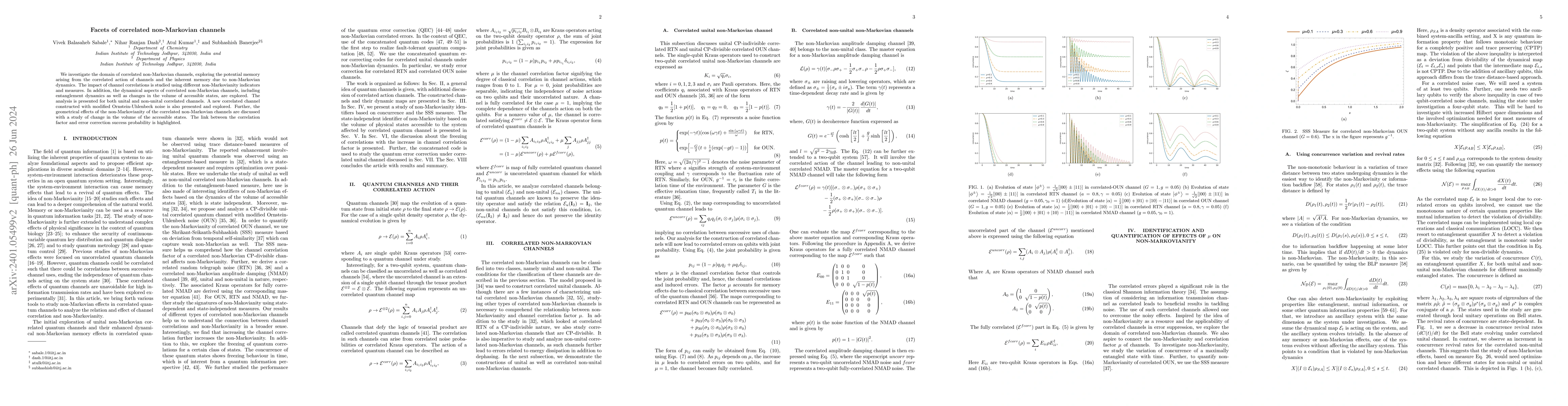Thumbnail for Facets of correlated non-Markovian channels
