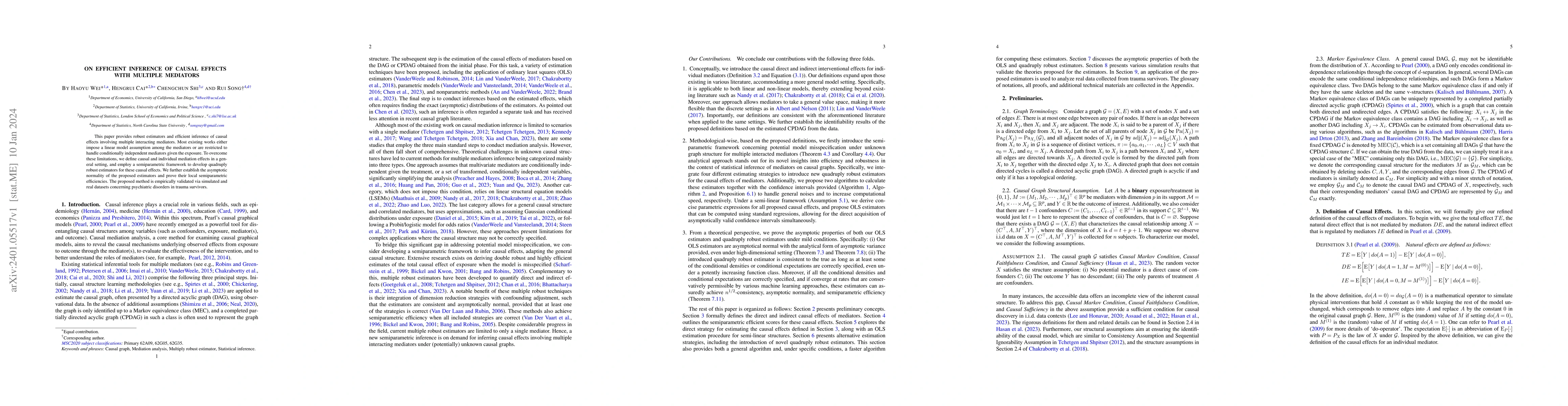 Thumbnail for On Efficient Inference of Causal Effects with Multiple Mediators