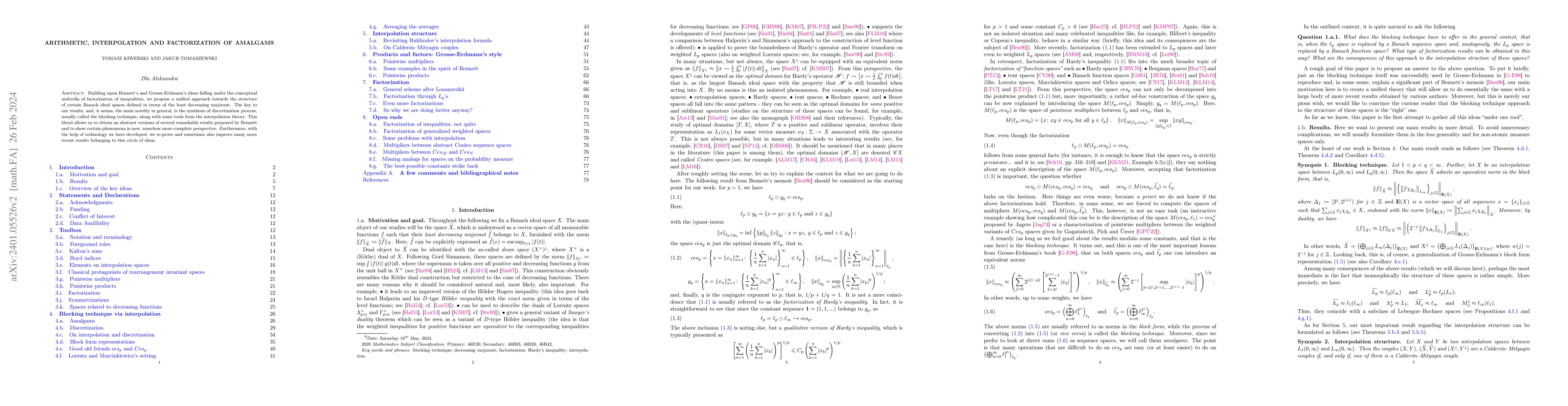 Thumbnail for Arithmetic, interpolation and factorization of amalgams