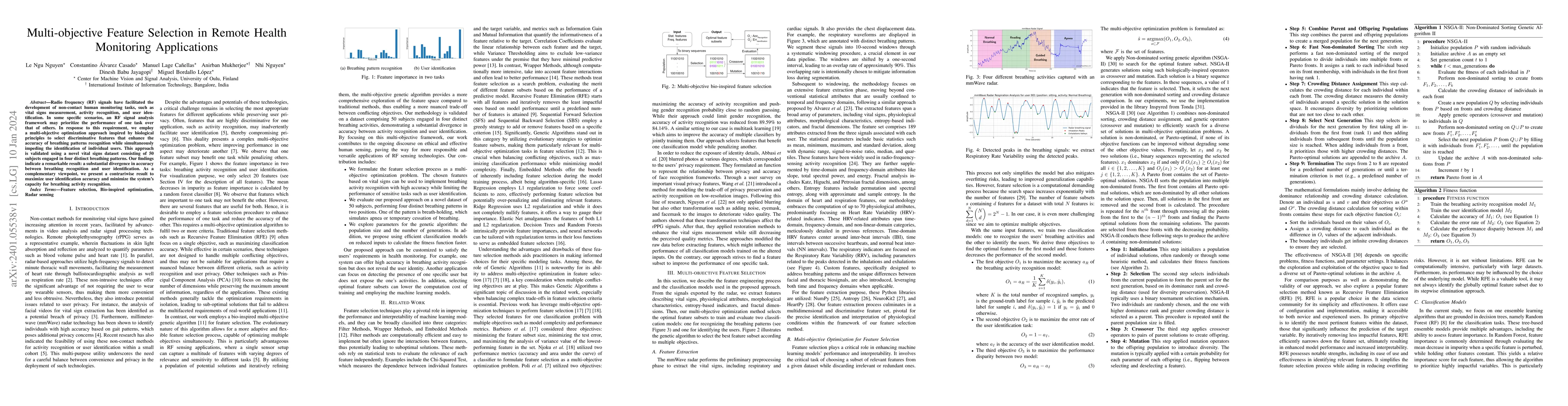 Thumbnail for Multi-objective Feature Selection in Remote Health Monitoring
  Applications