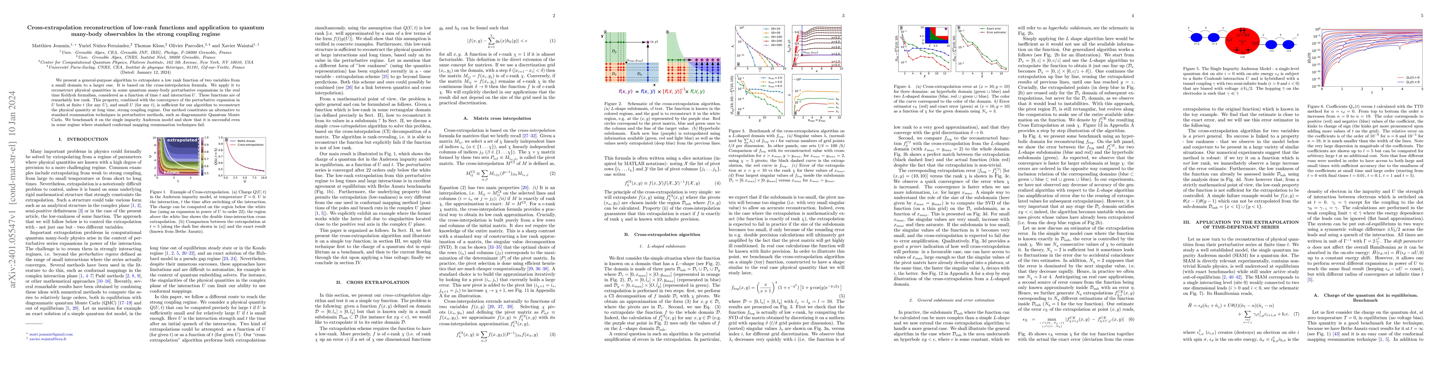 Thumbnail for Cross-extrapolation reconstruction of low-rank functions and application
  to quantum many-body observables in the strong coupling regime