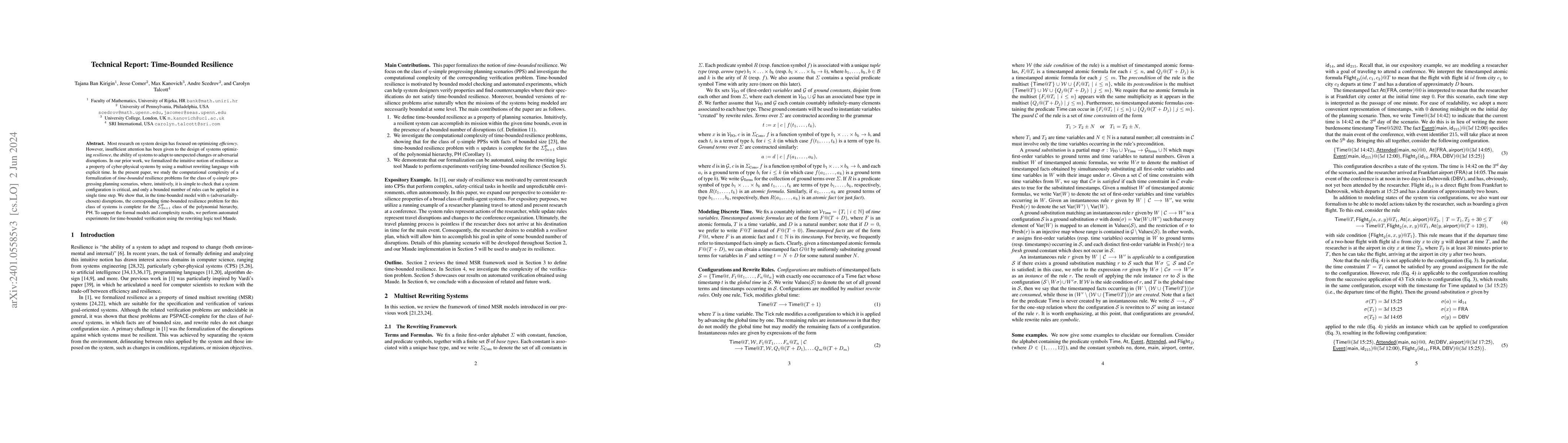 Thumbnail for Technical Report: Time-Bounded Resilience