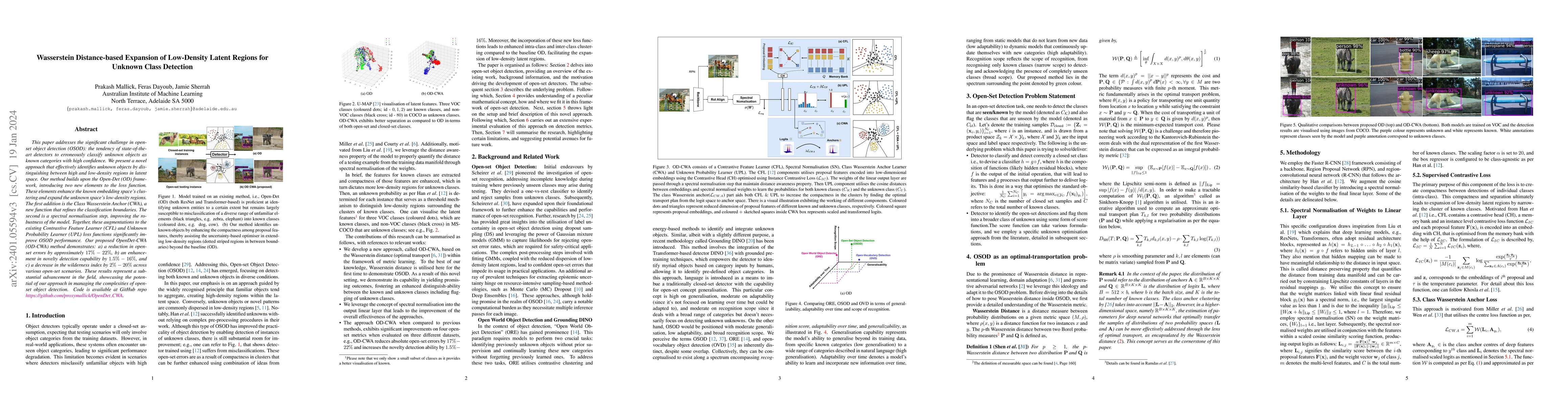 Thumbnail for Wasserstein Distance-based Expansion of Low-Density Latent Regions for
  Unknown Class Detection