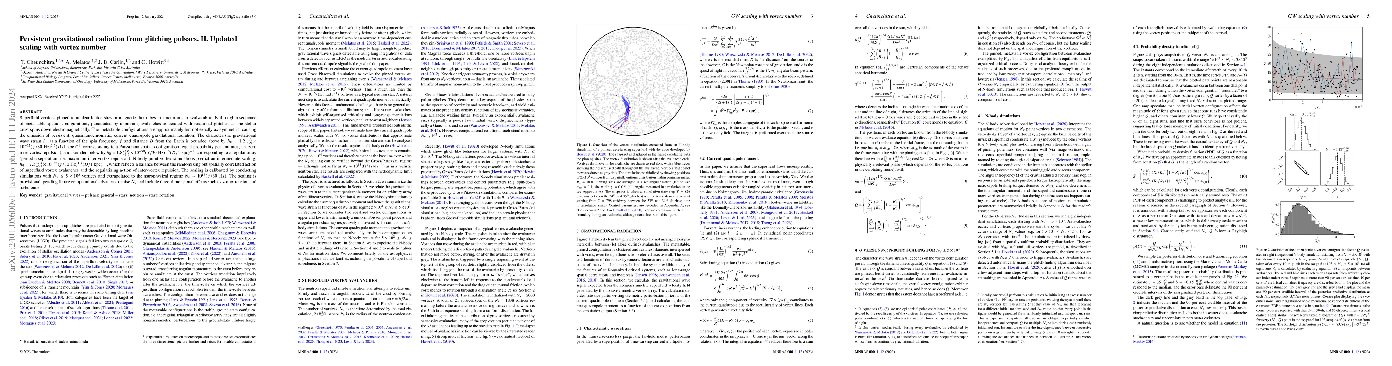 Thumbnail for Persistent gravitational radiation from glitching pulsars. II. Updated
  scaling with vortex number