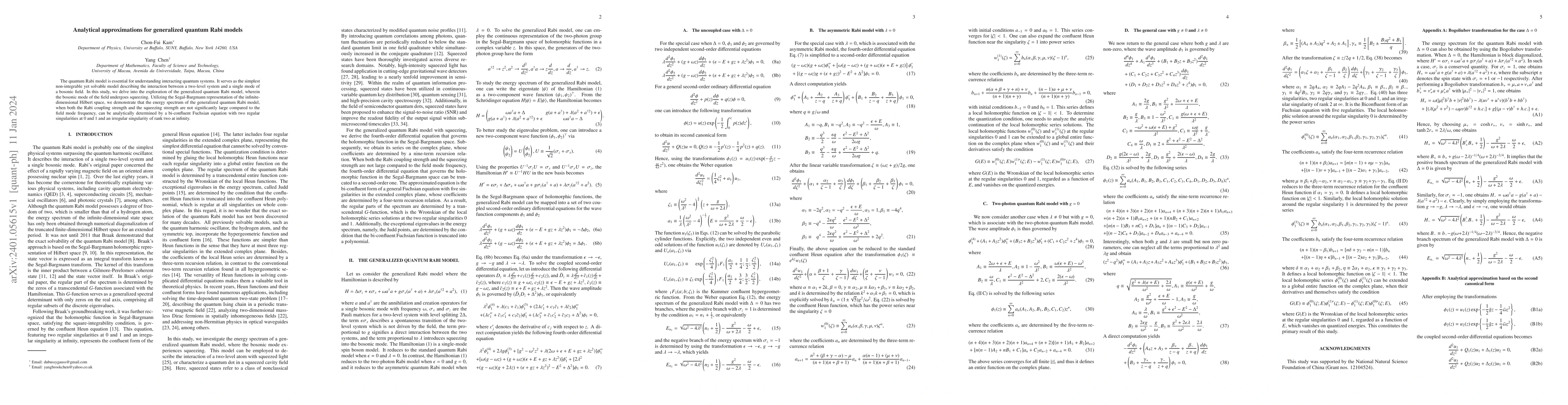 Thumbnail for Analytical approximations for generalized quantum Rabi models