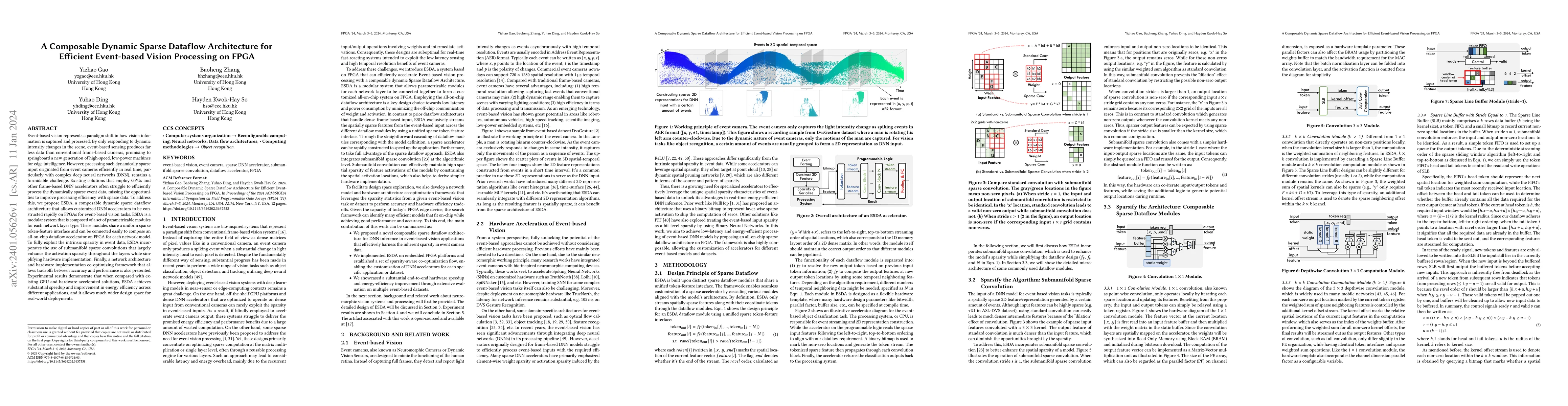 Thumbnail for A Composable Dynamic Sparse Dataflow Architecture for Efficient
  Event-based Vision Processing on FPGA