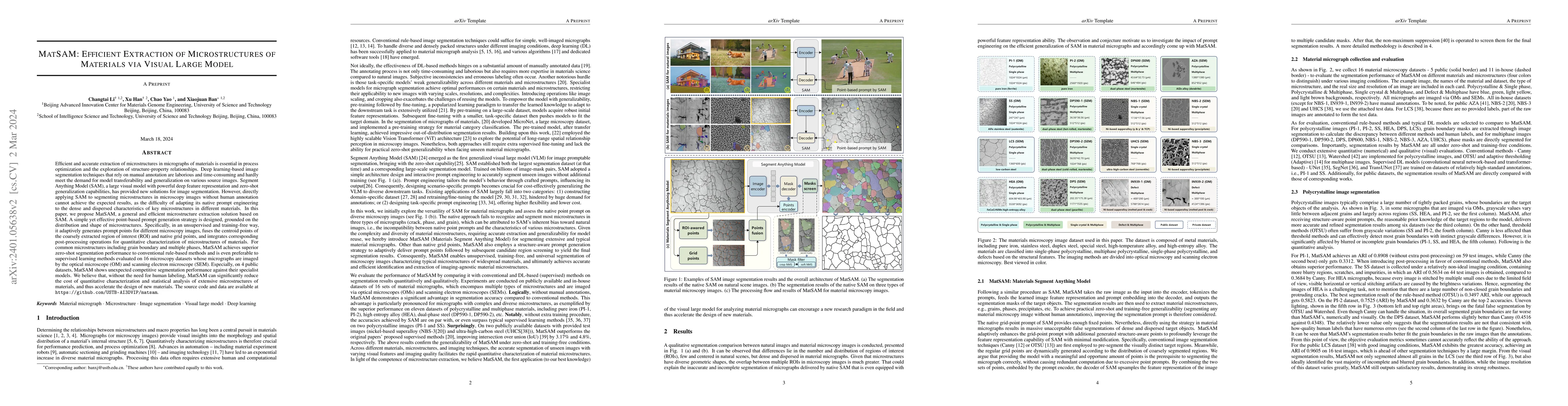 Thumbnail for MatSAM: Efficient Extraction of Microstructures of Materials via Visual
  Large Model