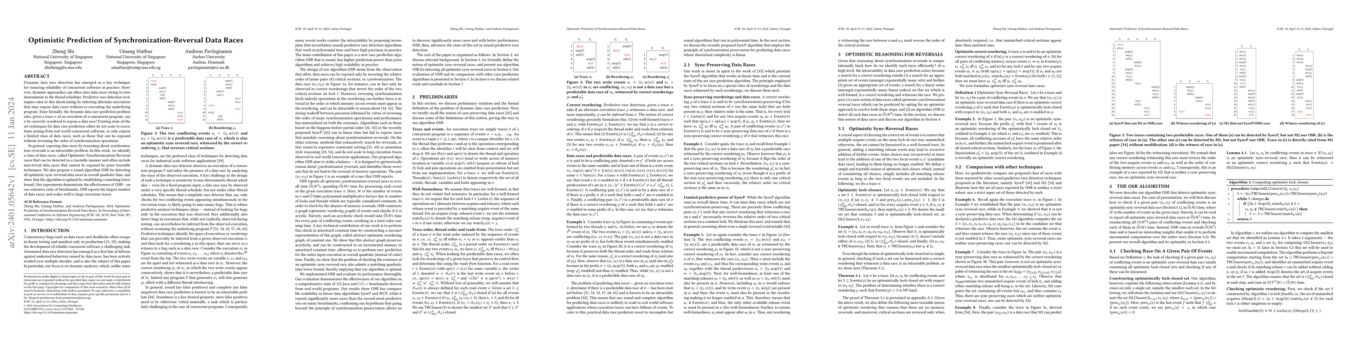 Thumbnail for Optimistic Prediction of Synchronization-Reversal Data Races