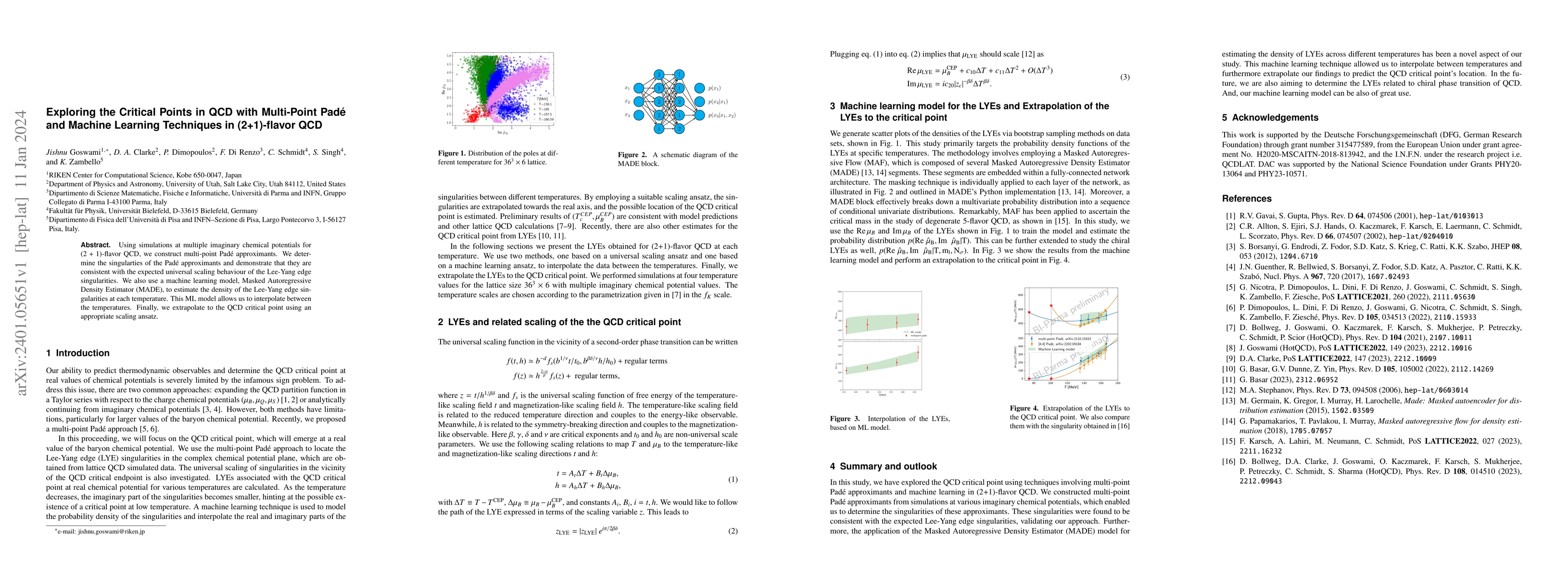 Thumbnail for Exploring the Critical Points in QCD with Multi-Point Pad\'e and Machine
  Learning Techniques in (2+1)-flavor QCD