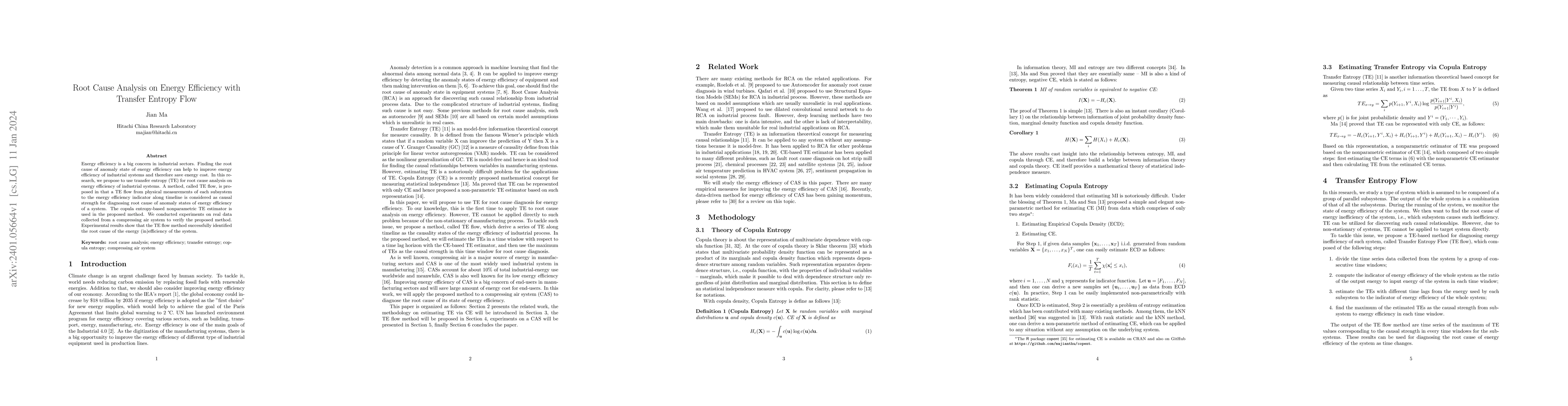 Thumbnail for Root Cause Analysis on Energy Efficiency with Transfer Entropy Flow