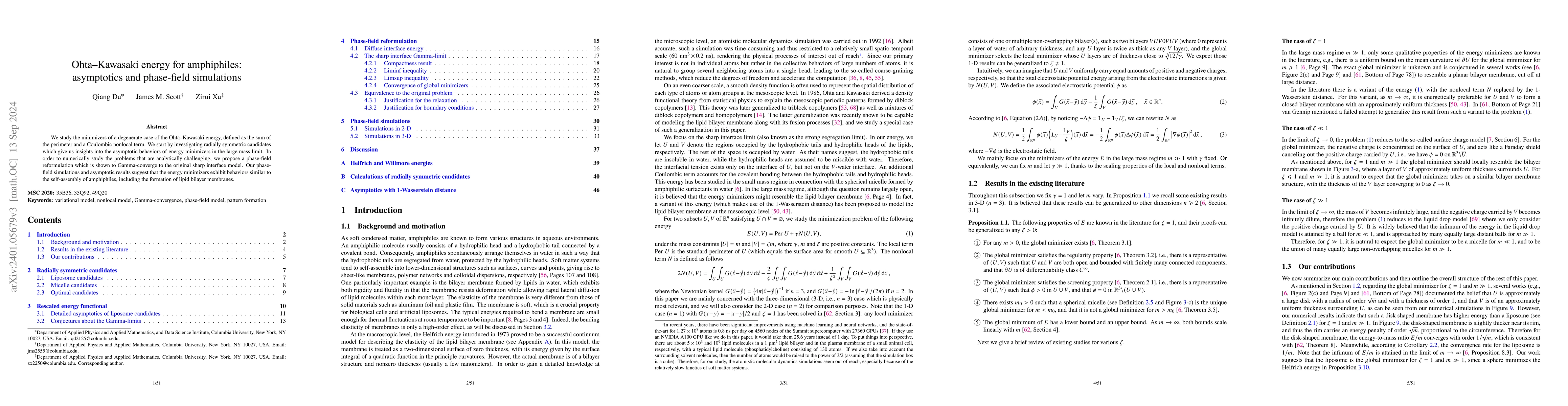 Thumbnail for Ohta-Kawasaki energy for amphiphiles: asymptotics and phase-field
  simulations