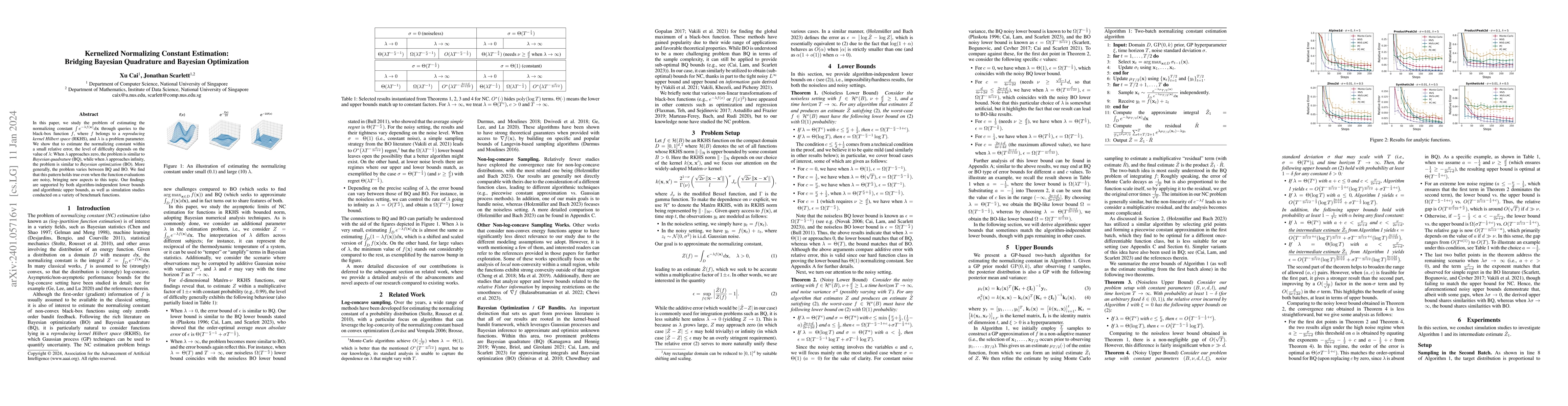 Thumbnail for Kernelized Normalizing Constant Estimation: Bridging Bayesian Quadrature
  and Bayesian Optimization
