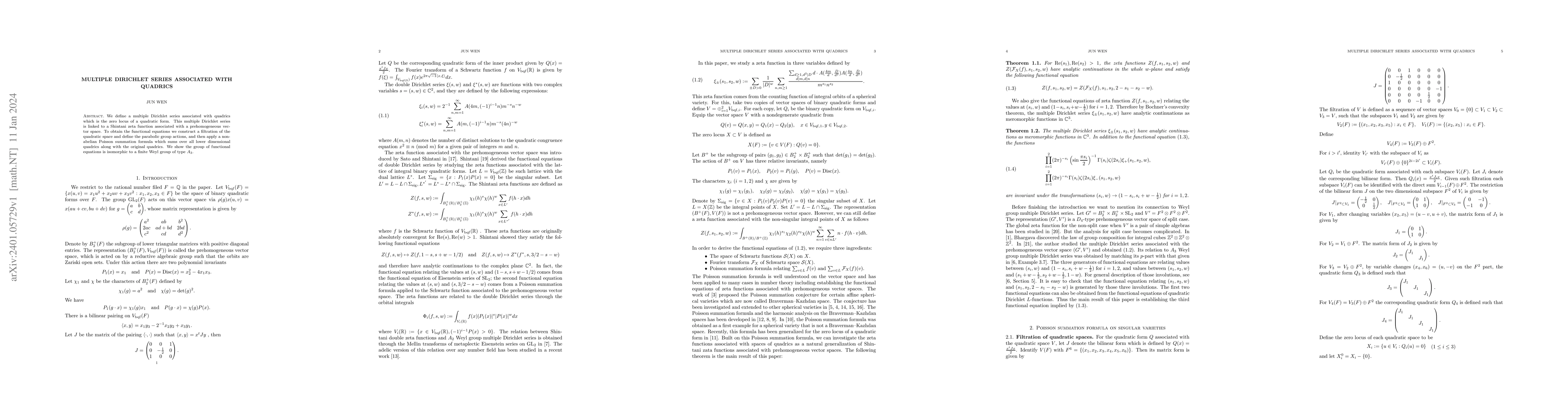 Thumbnail for Multiple Dirichlet series associated with quadrics