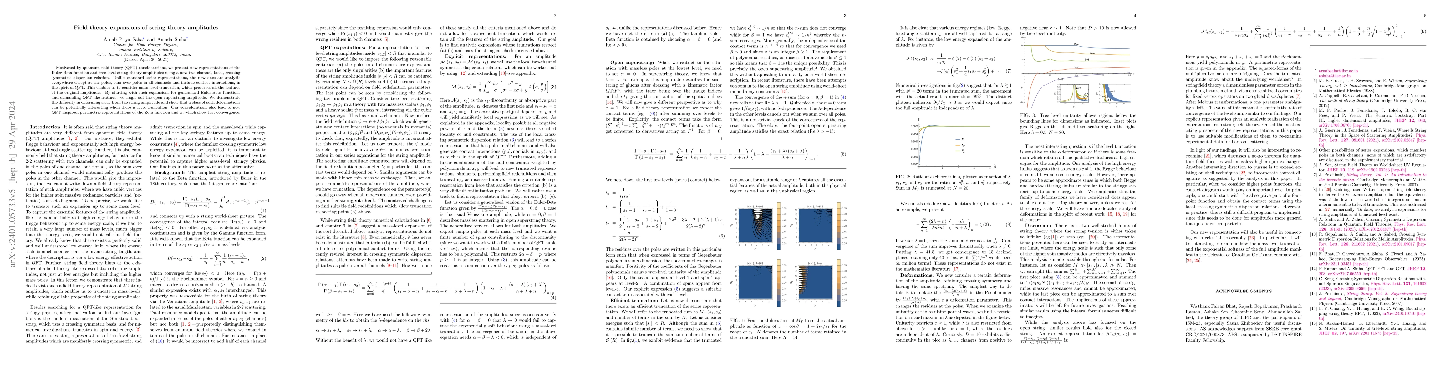 Thumbnail for Field theory expansions of string theory amplitudes