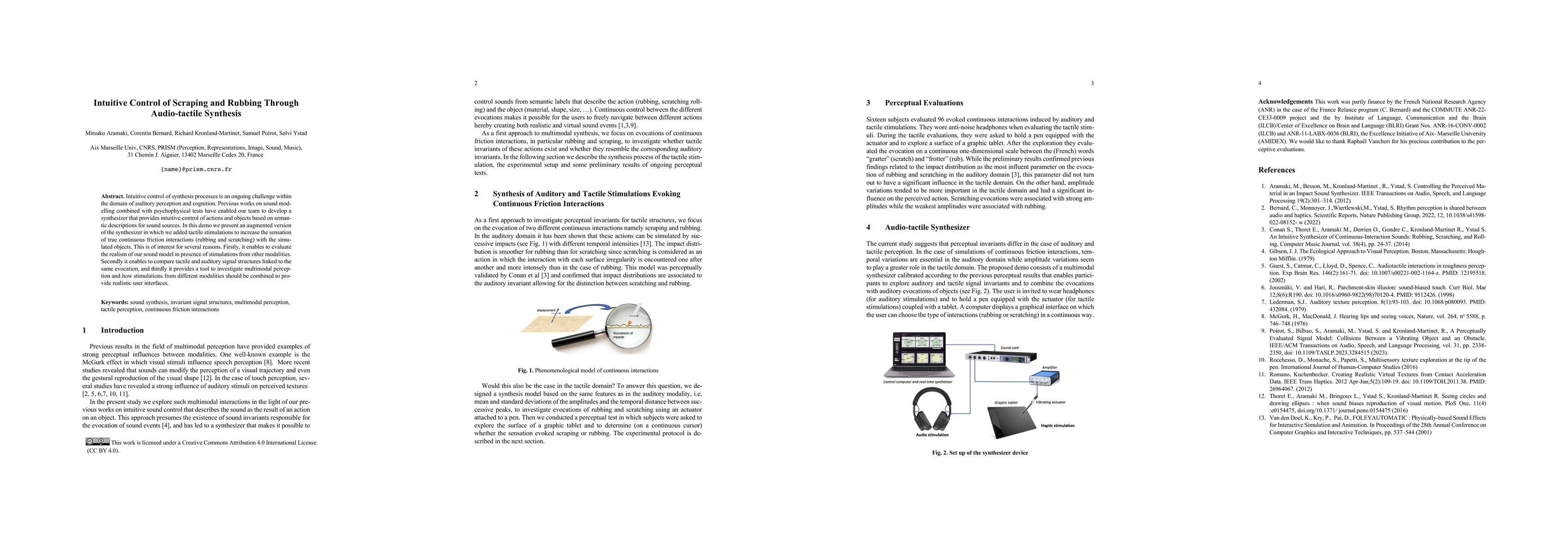 Thumbnail for Intuitive Control of Scraping and Rubbing Through Audio-tactile
  Synthesis