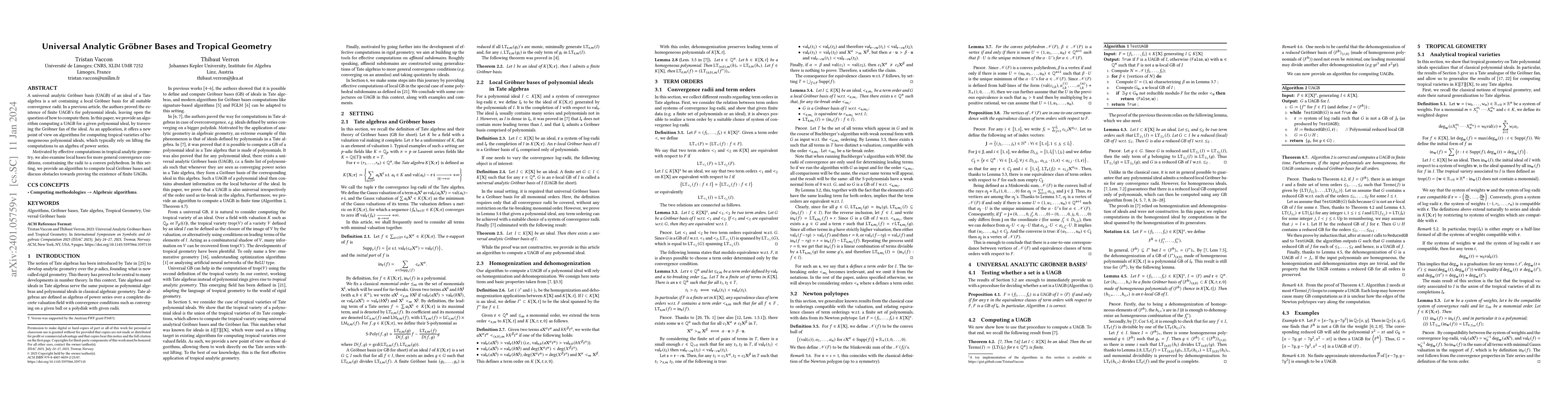 Thumbnail for Universal Analytic Gr{\"o}bner Bases and Tropical Geometry