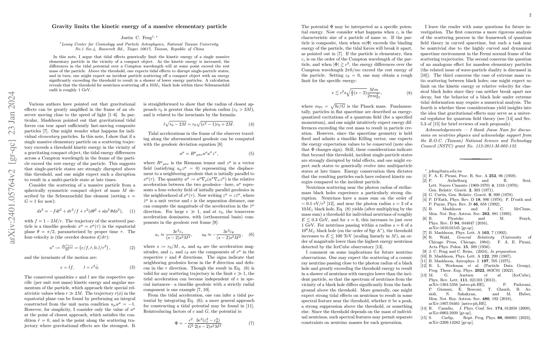 Thumbnail for Gravity limits the kinetic energy of a massive elementary particle