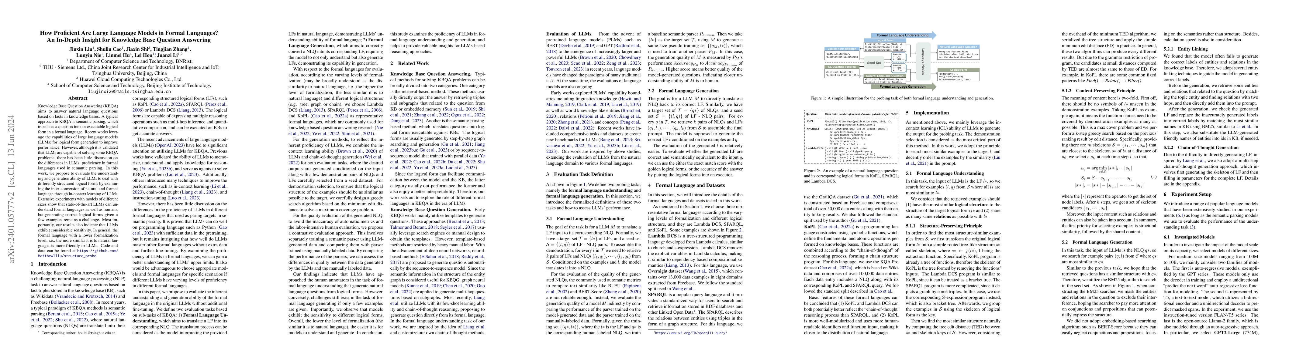 Thumbnail for How Proficient Are Large Language Models in Formal Languages? An
  In-Depth Insight for Knowledge Base Question Answering