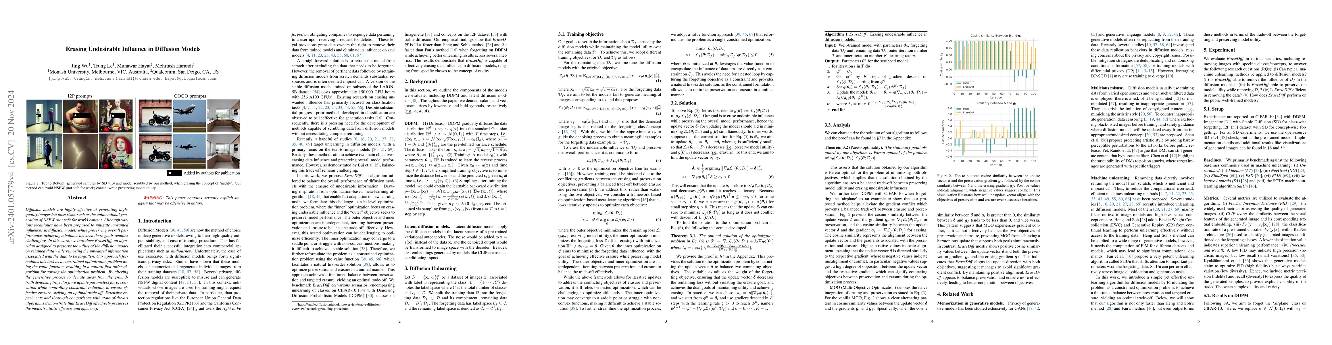Thumbnail for EraseDiff: Erasing Data Influence in Diffusion Models