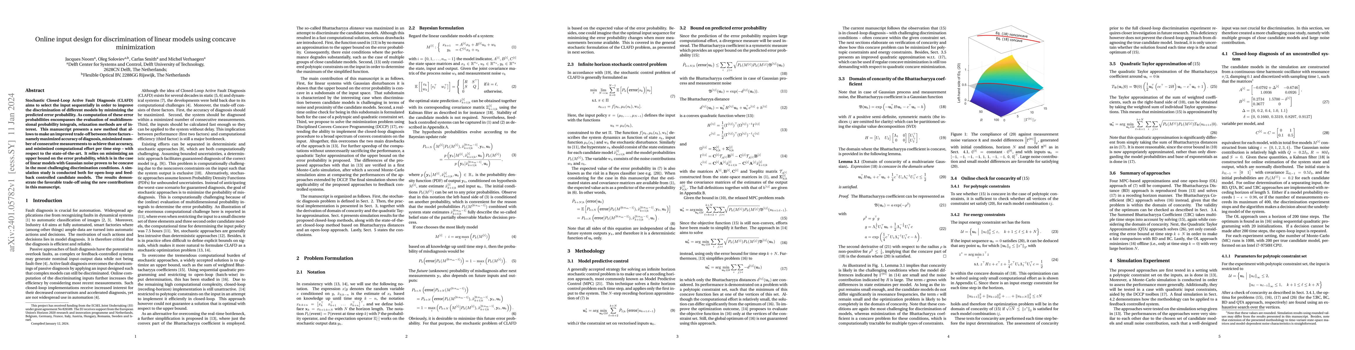 Thumbnail for Online input design for discrimination of linear models using concave
  minimization