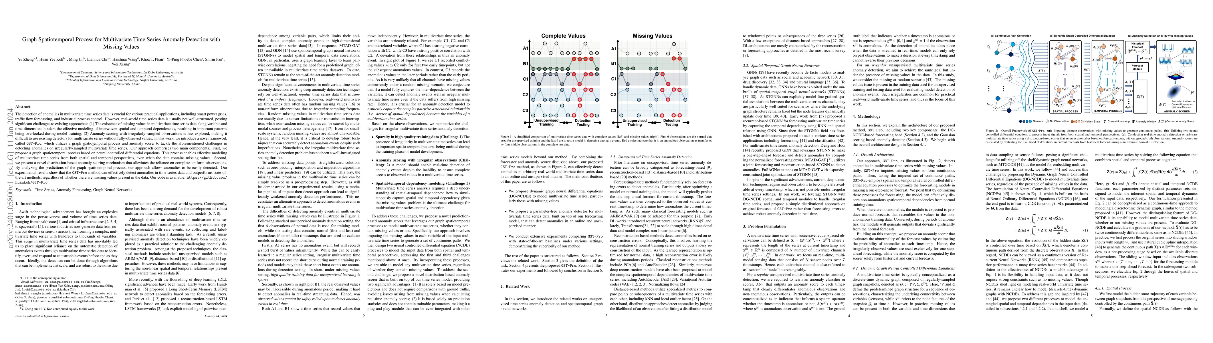 Thumbnail for Graph Spatiotemporal Process for Multivariate Time Series Anomaly
  Detection with Missing Values