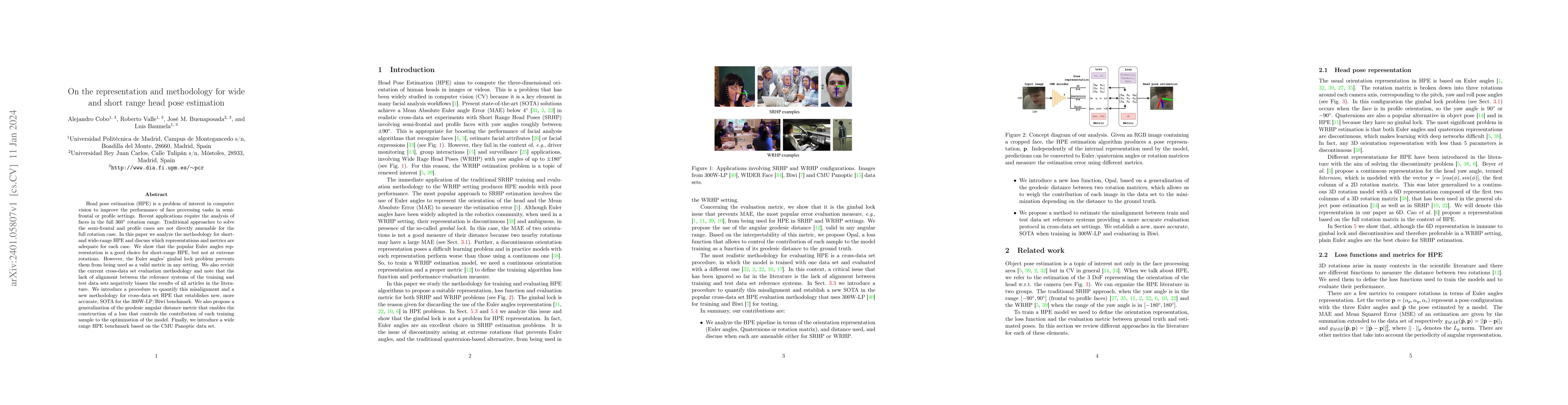 Thumbnail for On the representation and methodology for wide and short range head pose
  estimation