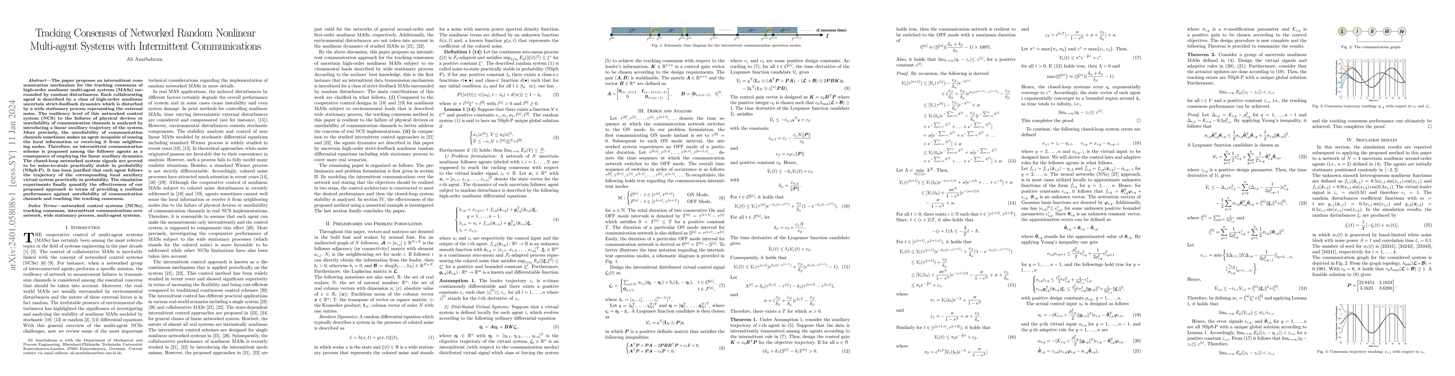 Thumbnail for Tracking Consensus of Networked Random Nonlinear Multi-agent Systems
  with Intermittent Communications