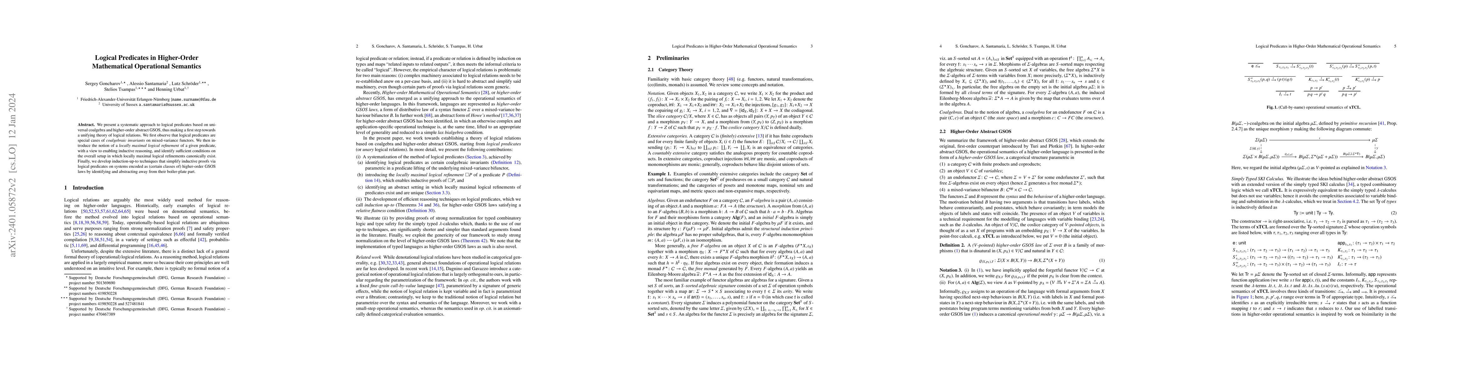 Thumbnail for Logical Predicates in Higher-Order Mathematical Operational Semantics