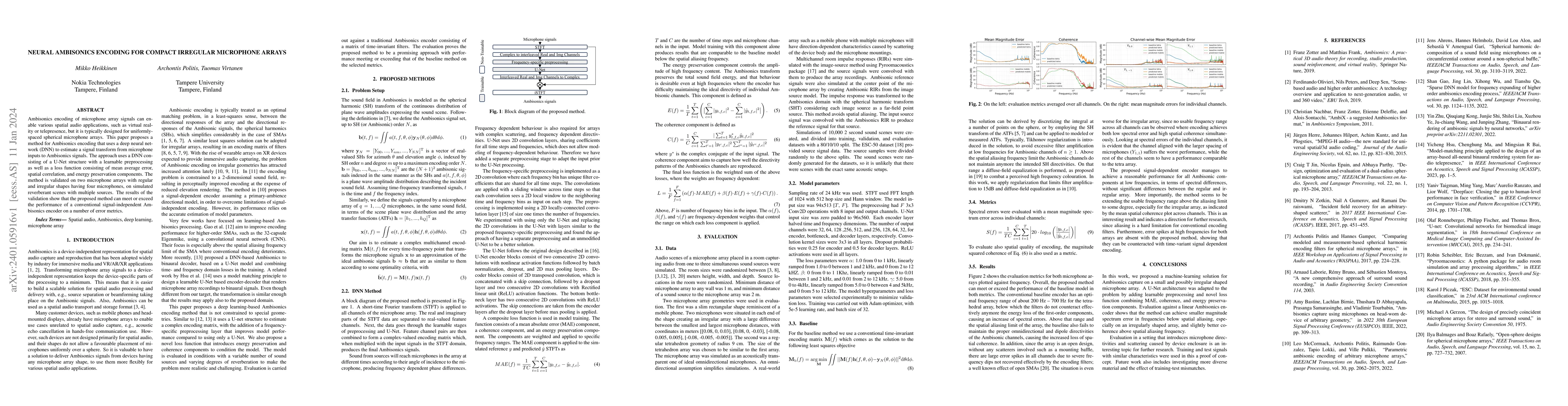 Thumbnail for Neural Ambisonics encoding for compact irregular microphone arrays