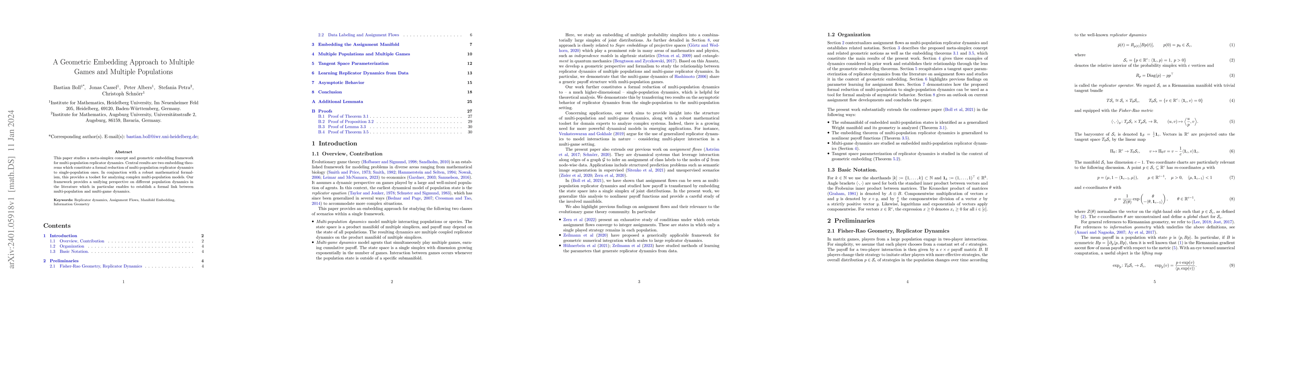 Thumbnail for A Geometric Embedding Approach to Multiple Games and Multiple
  Populations