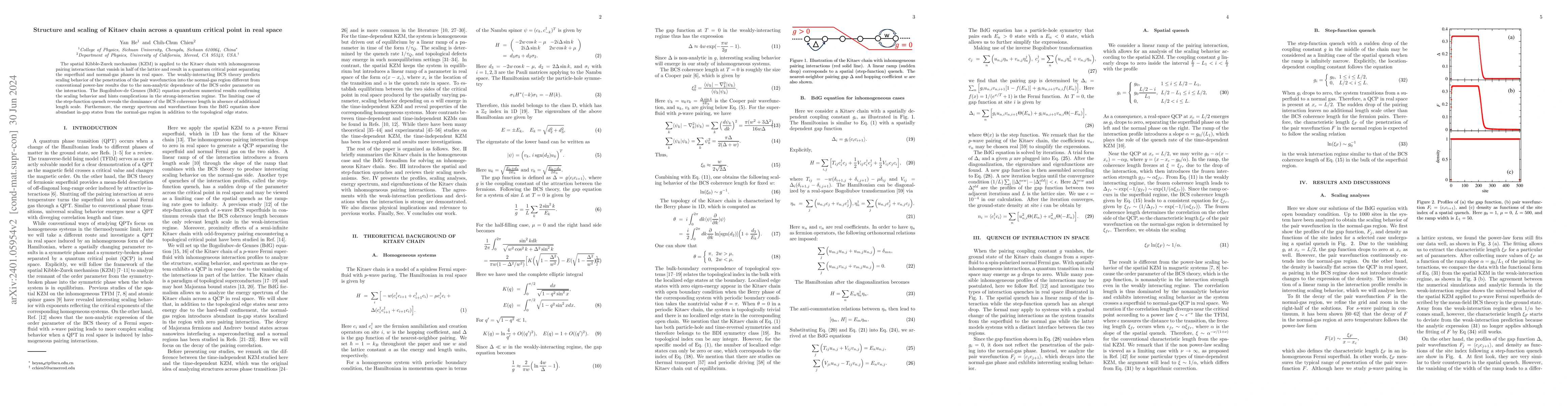 Thumbnail for Structure and scaling of Kitaev chain across a quantum critical point in
  real space