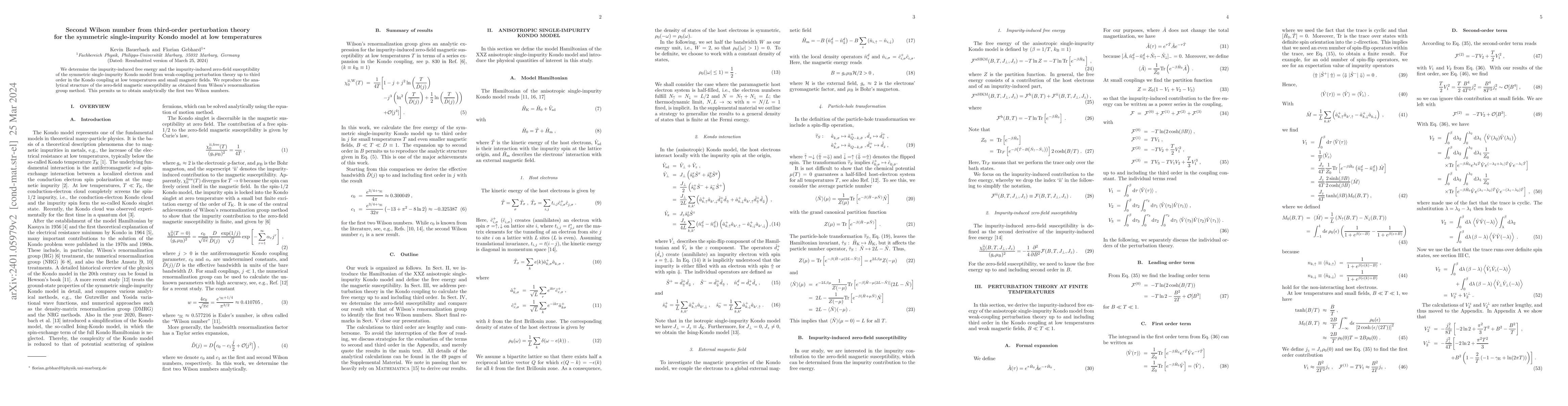 Thumbnail for Second Wilson number from third-order perturbation theory for the
  symmetric single-impurity Kondo model at low temperatures