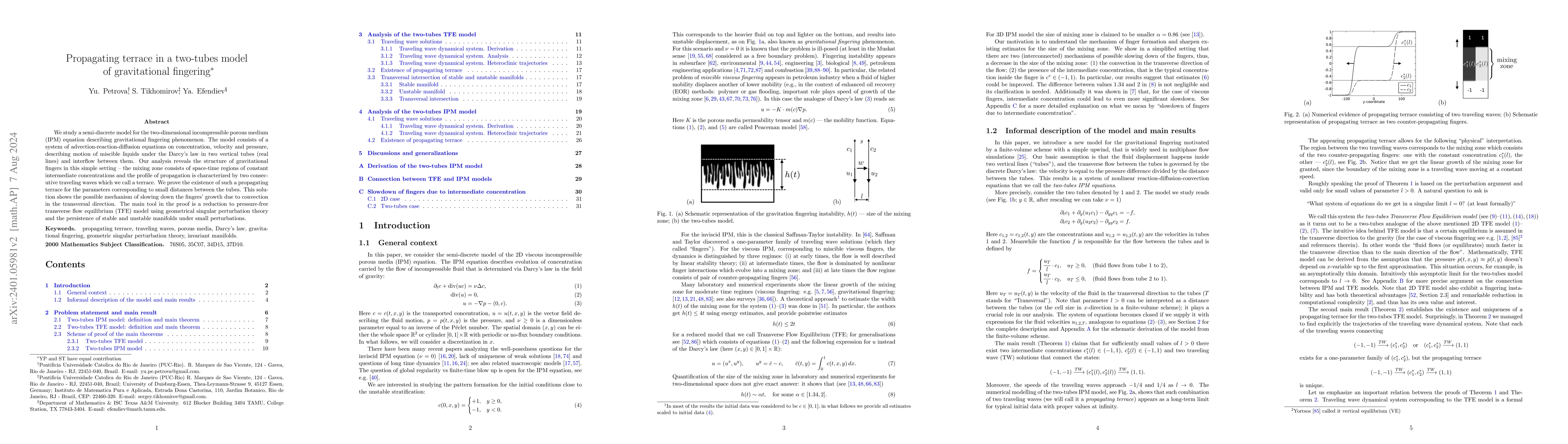 Thumbnail for Propagating terrace in a two-tubes model of gravitational fingering