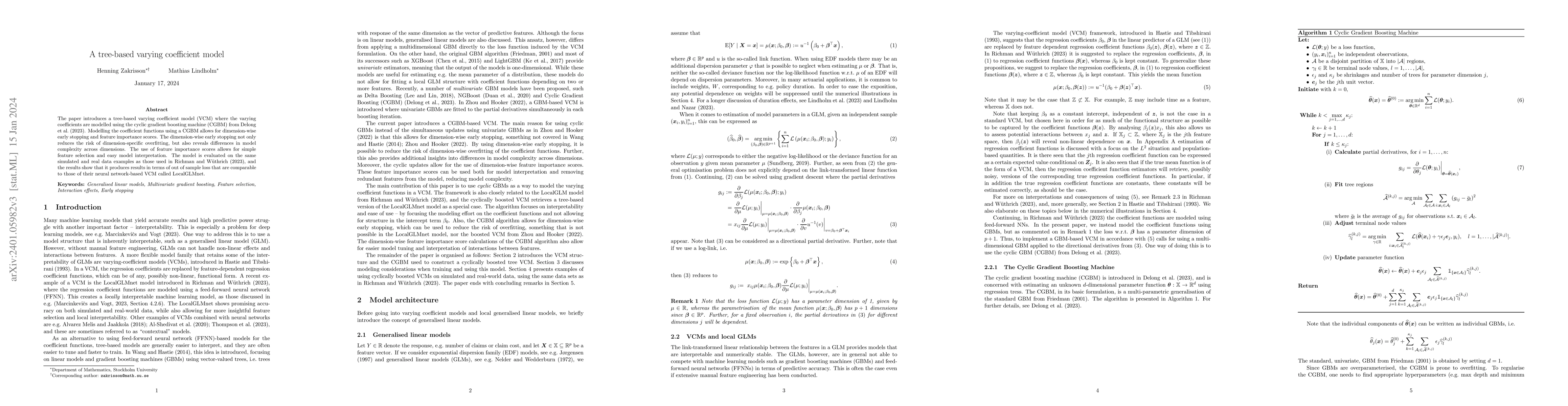 Thumbnail for A tree-based varying coefficient model
