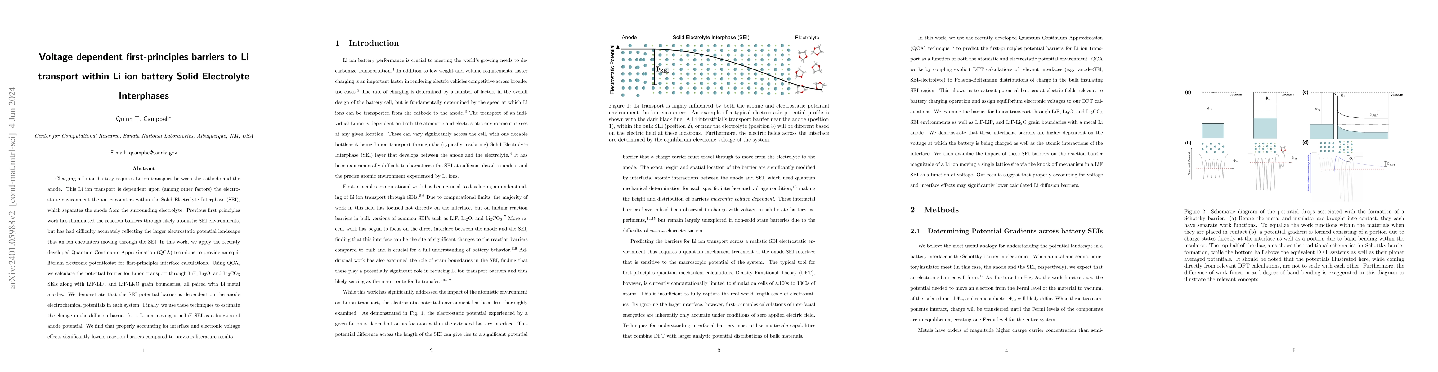 Thumbnail for Voltage dependent first-principles barriers to Li transport within Li
  ion battery Solid Electrolyte Interphases