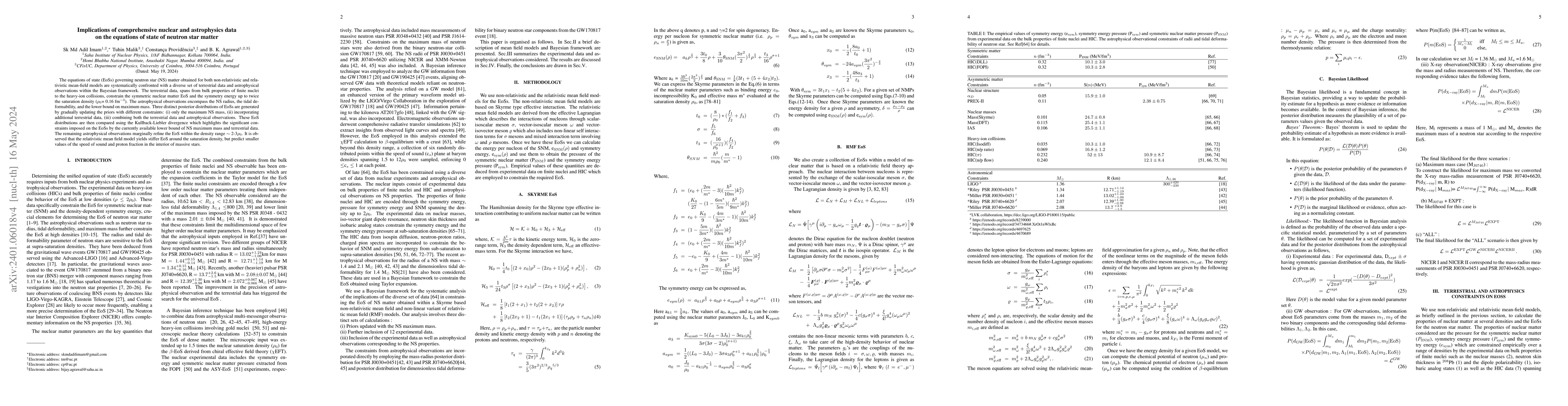 Thumbnail for Implications of comprehensive nuclear and astrophysics data on the
  equations of state of neutron star matter
